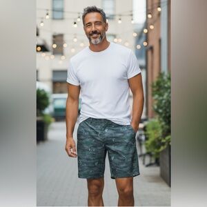 Puma Men's Tailored Fit Camo Golf Shorts With Flagsticks